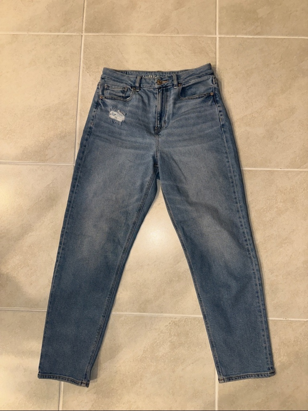 American Eagle Outfitters Light Blue Curvy Mom Jeans